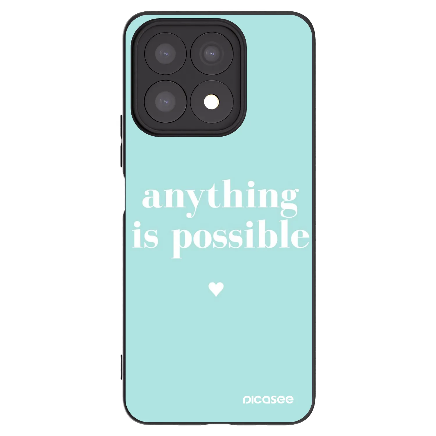 Picasee Honor X8a Hülle - Schwarzes Silikon - Anything is possible