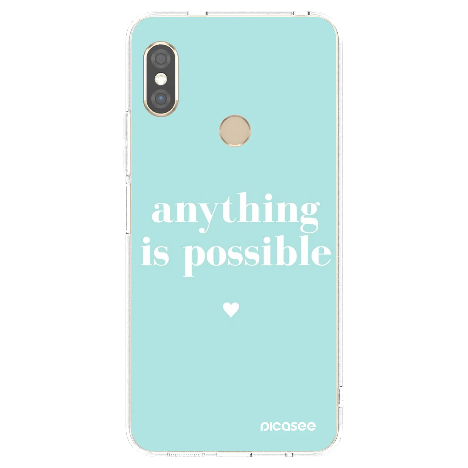 Picasee Xiaomi Redmi Note 5 Global Hülle - Transparentes Silikon - Anything is possible