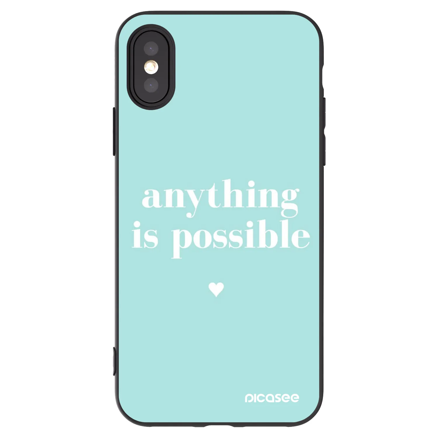 Picasee Apple iPhone X/XS Hülle - Schwarzes Silikon - Anything is possible