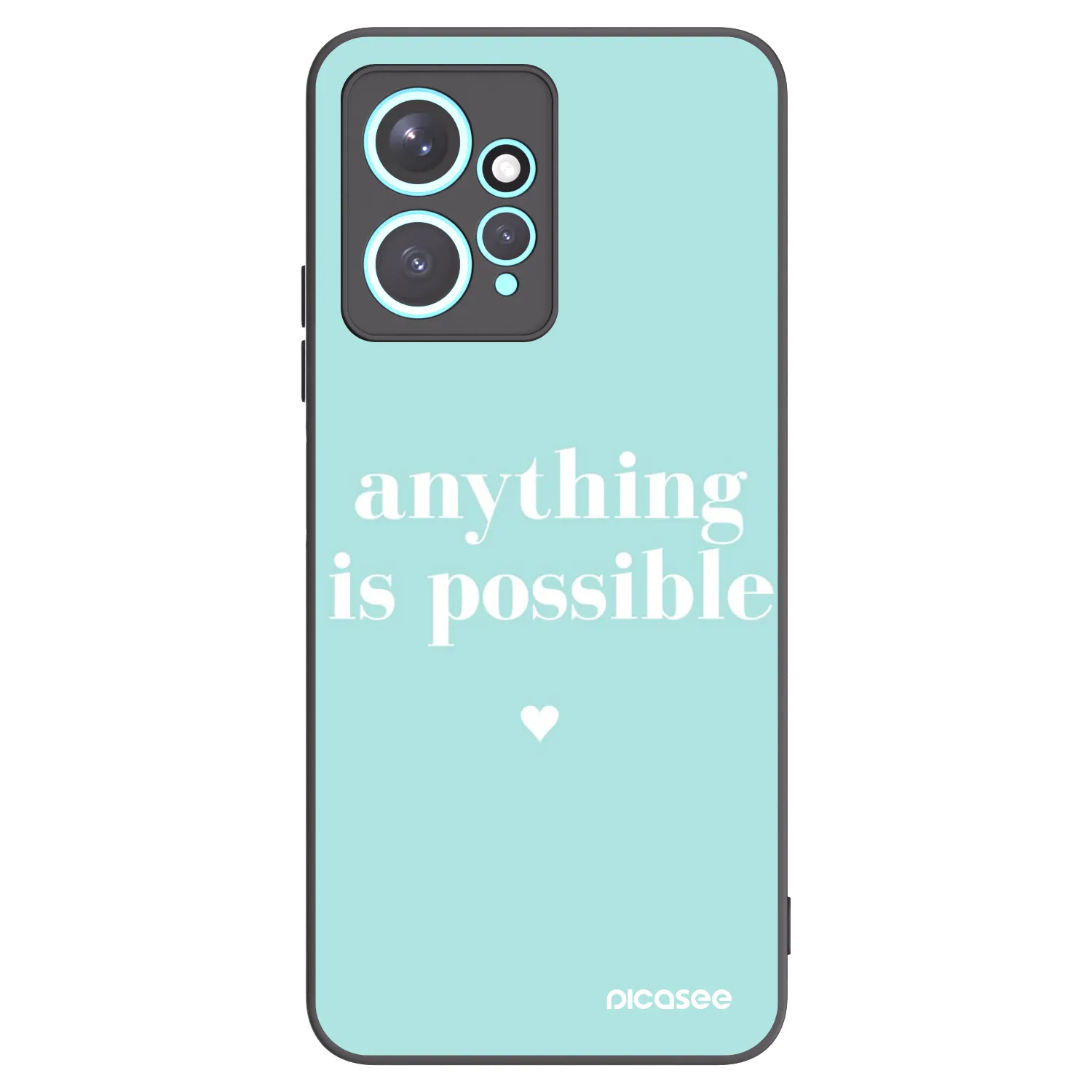Picasee Xiaomi Redmi Note 12 4G Hülle - Schwarzes Silikon - Anything is possible