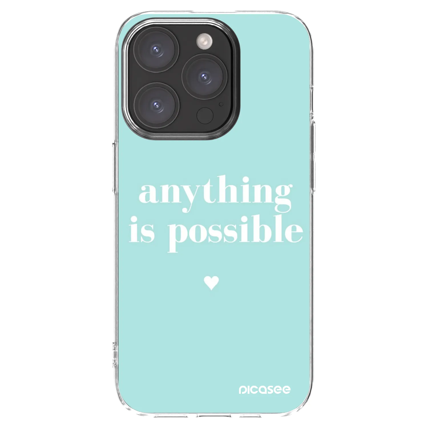 Picasee Apple iPhone 15 Pro Hülle - Transparentes Silikon - Anything is possible