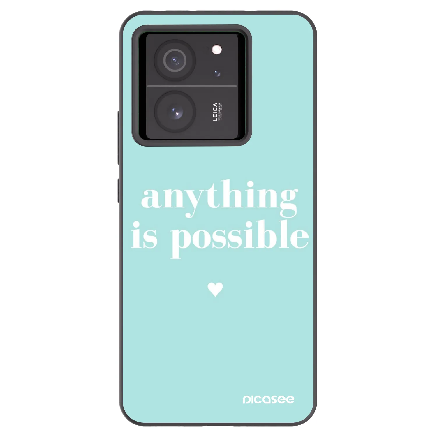 Picasee Xiaomi 13T Hülle - Schwarzes Silikon - Anything is possible