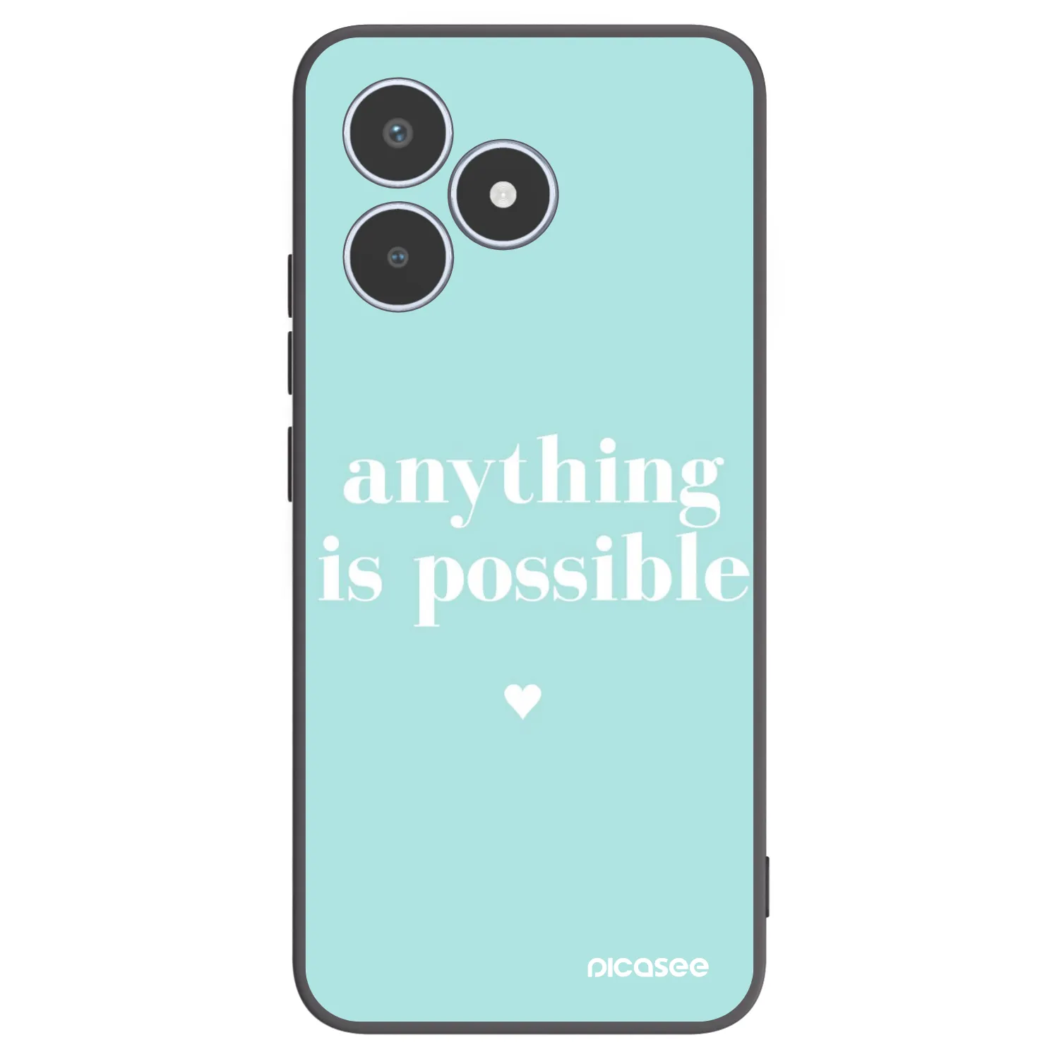 Picasee Realme C53 Hülle - Schwarzes Silikon - Anything is possible