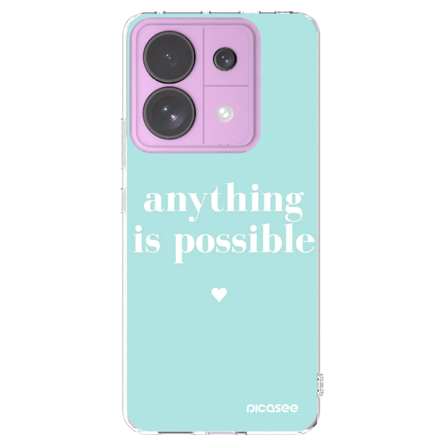 Picasee Xiaomi Redmi Note 13 Pro 5G Hülle - Transparentes Silikon - Anything is possible