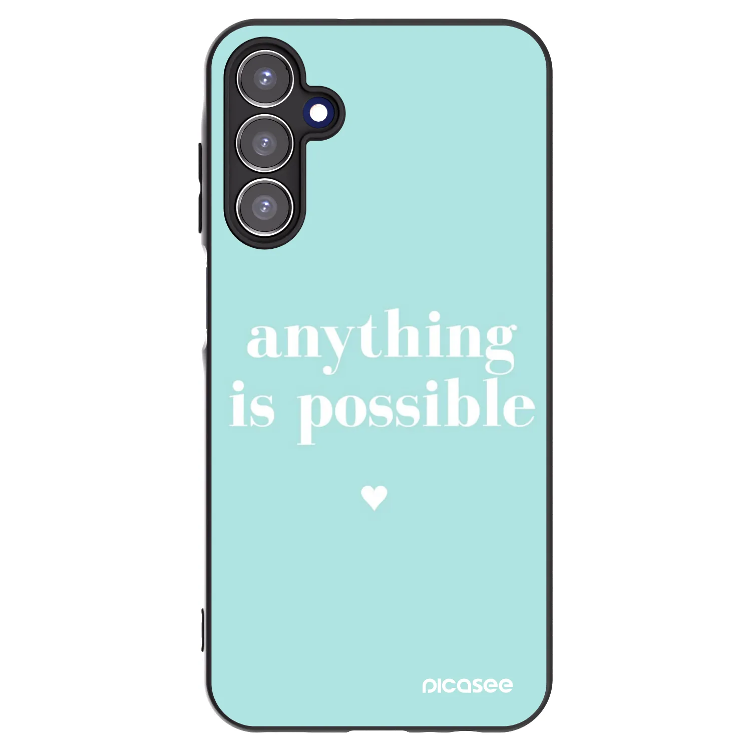 Picasee Samsung Galaxy A15 A156B 5G Hülle - Schwarzes Silikon - Anything is possible