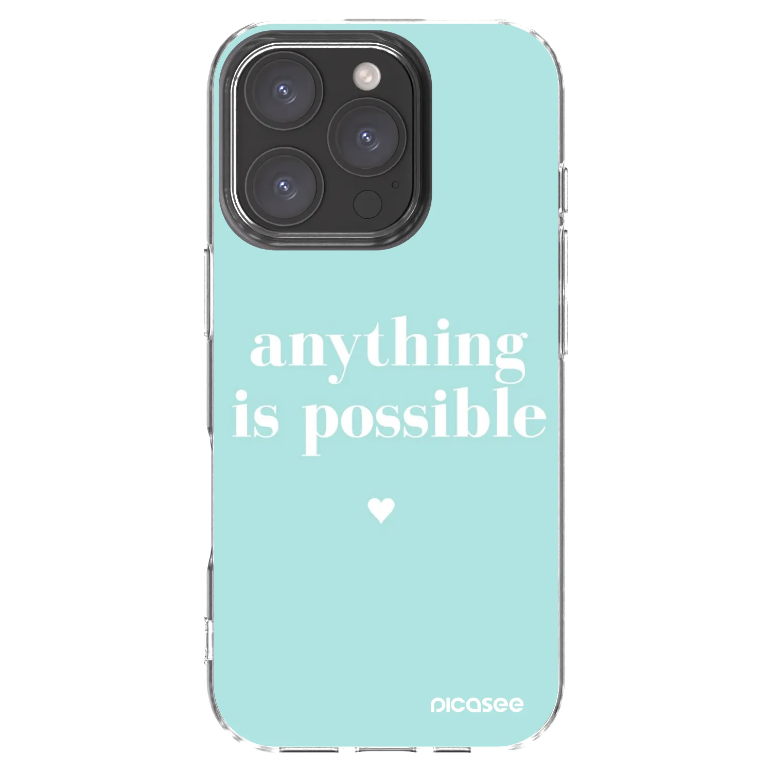 Picasee Apple iPhone 16 Pro Hülle - Transparentes Silikon - Anything is possible