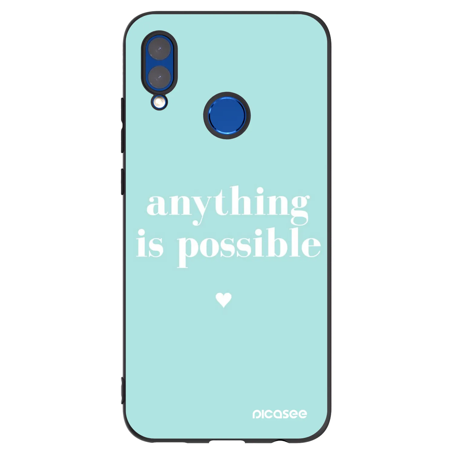 Picasee Huawei P Smart 2019 Hülle - Schwarzes Silikon - Anything is possible