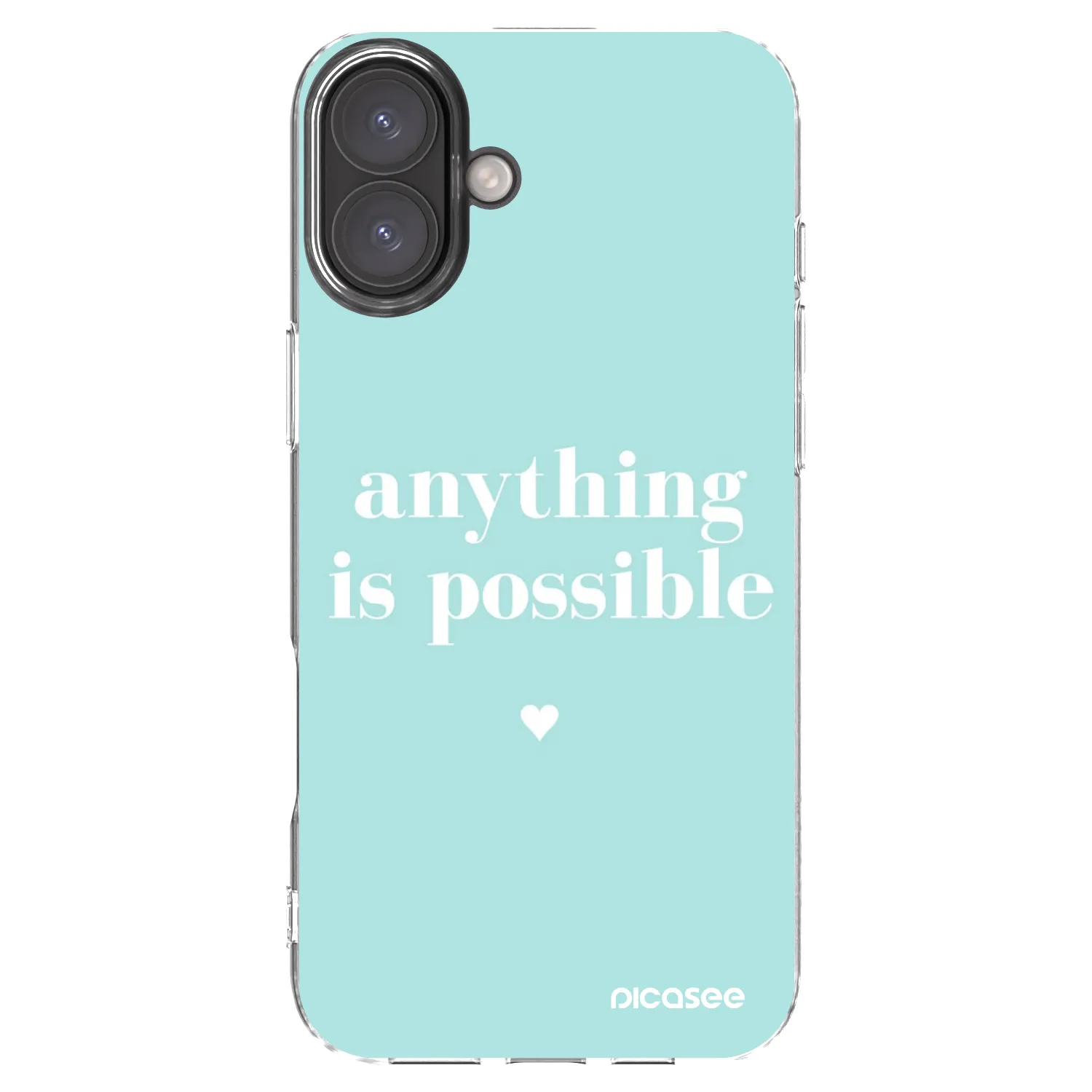 Picasee Apple iPhone 16 Plus Hülle - Transparentes Silikon - Anything is possible
