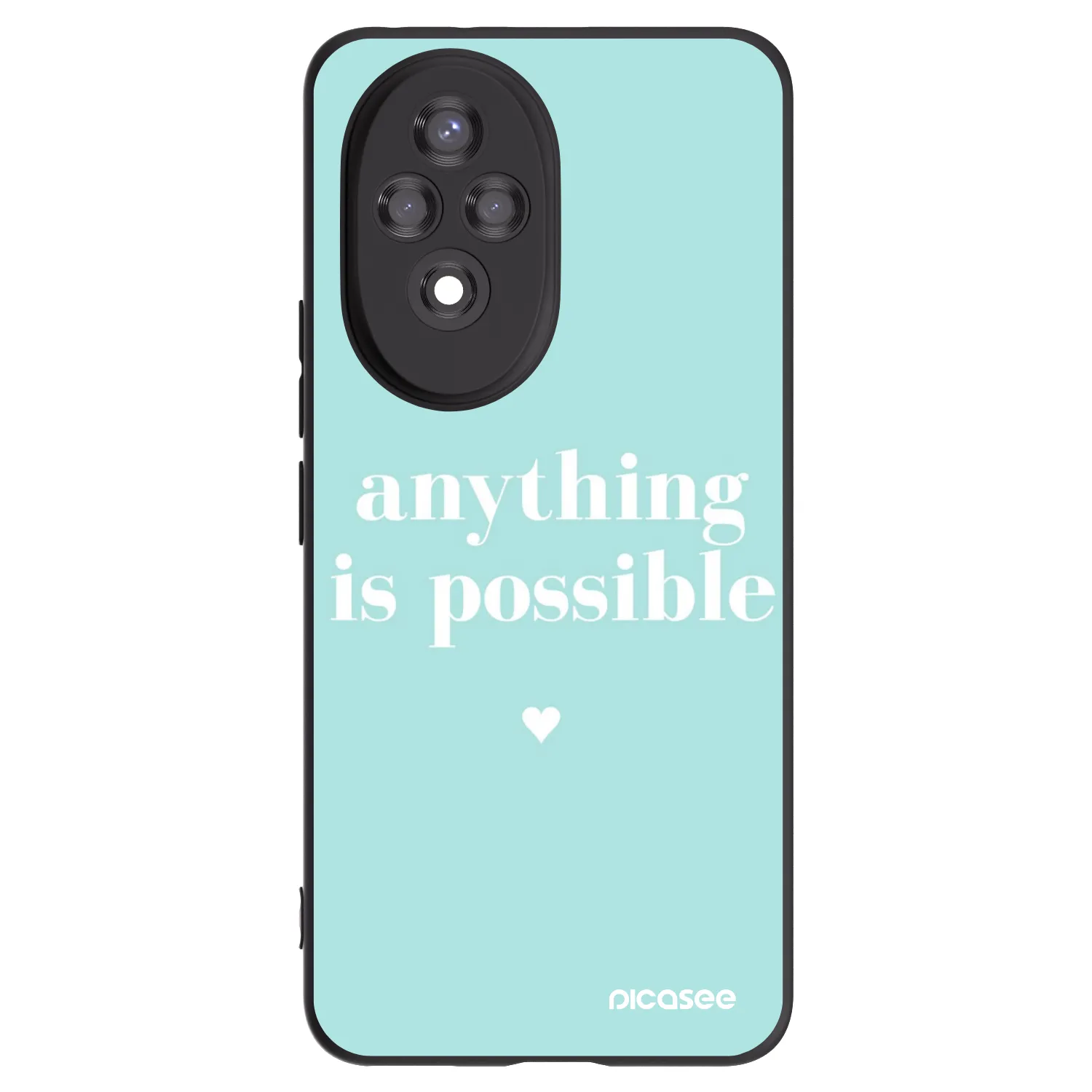 Picasee Honor 200 Pro 5G Hülle - Schwarzes Silikon - Anything is possible