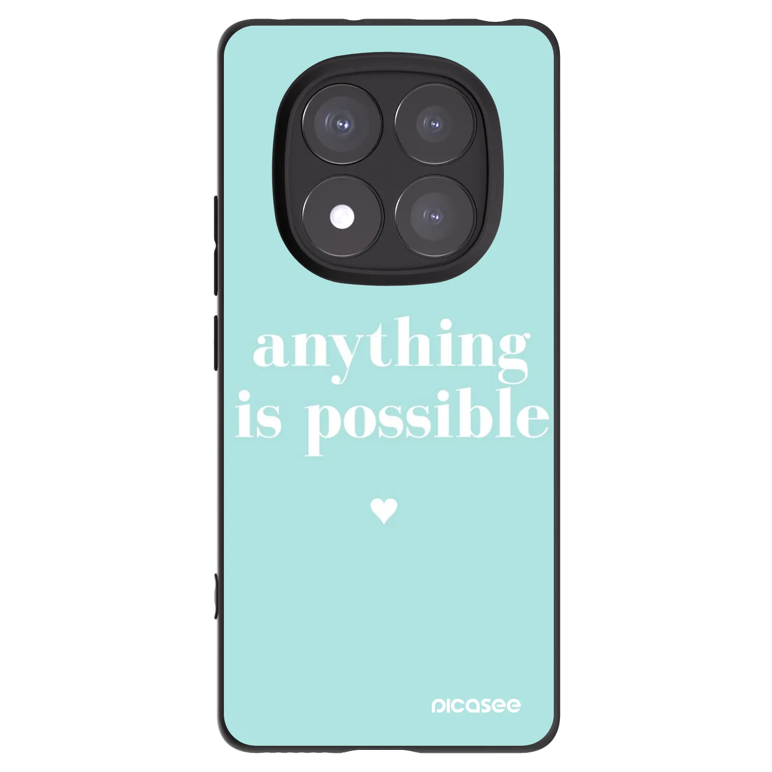Picasee Xiaomi Redmi Note 14 Pro+ 5G Hülle - Schwarzes Silikon - Anything is possible