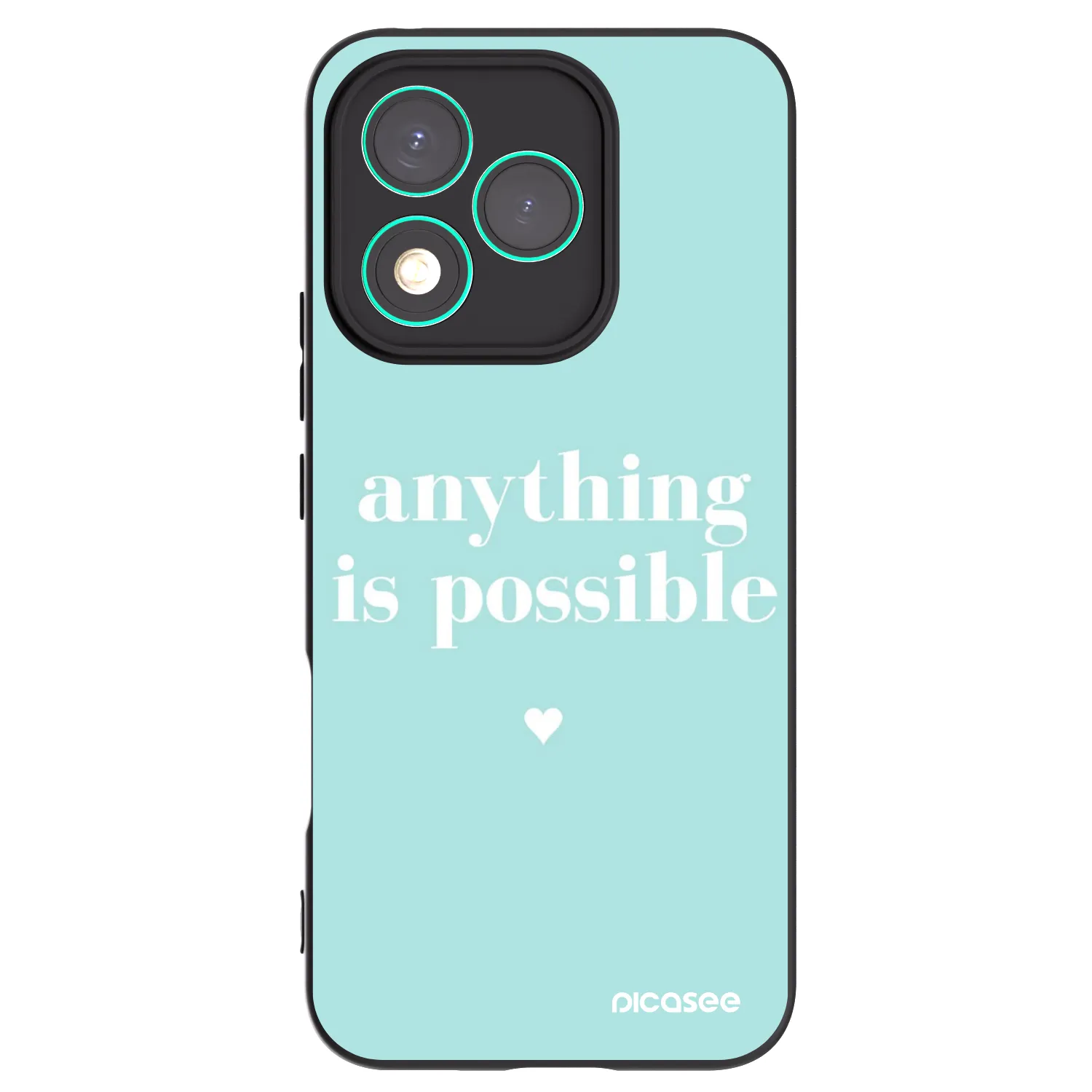 Picasee Honor 400 Lite 5G Hülle - Schwarzes Silikon - Anything is possible