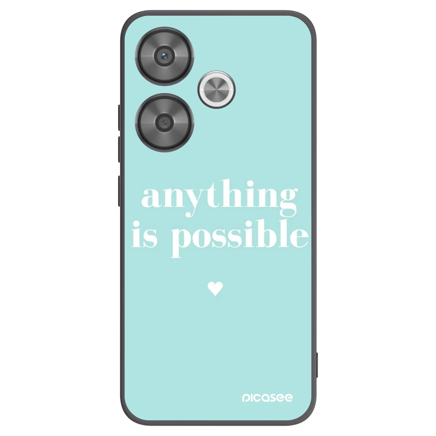 Picasee Xiaomi Poco F6 Hülle - Schwarzes Silikon - Anything is possible