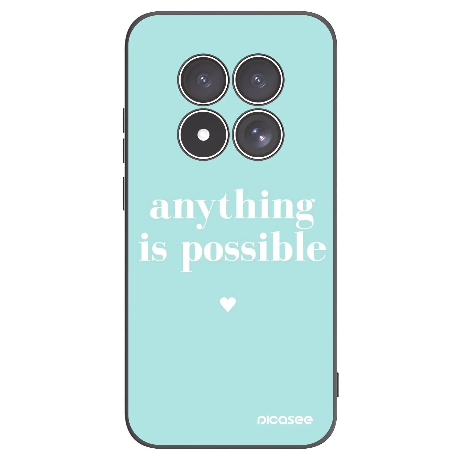 Picasee Xiaomi Redmi Note 15 Pro 4G Hülle - Schwarzes Silikon - Anything is possible