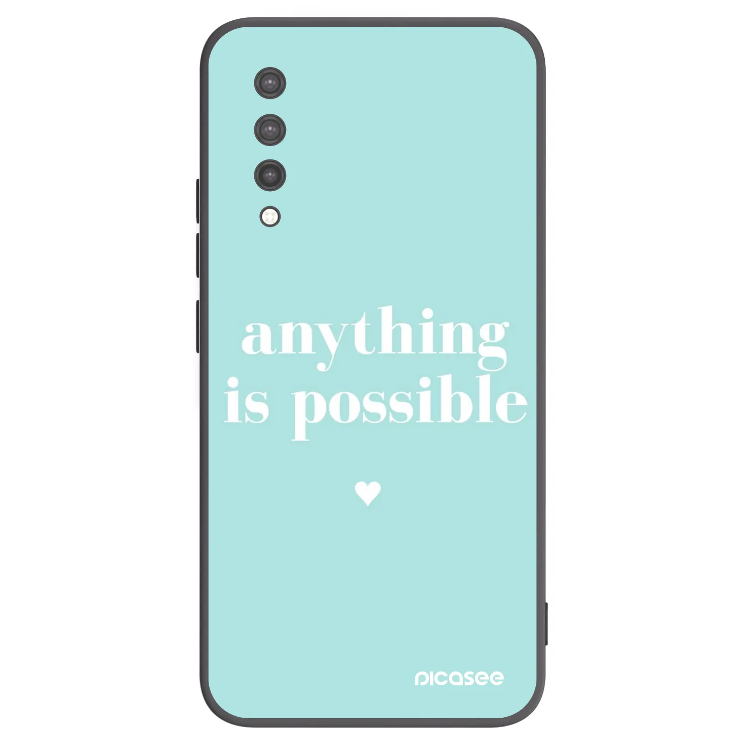 Picasee Xiaomi Mi 9 Lite Hülle - Schwarzes Silikon - Anything is possible