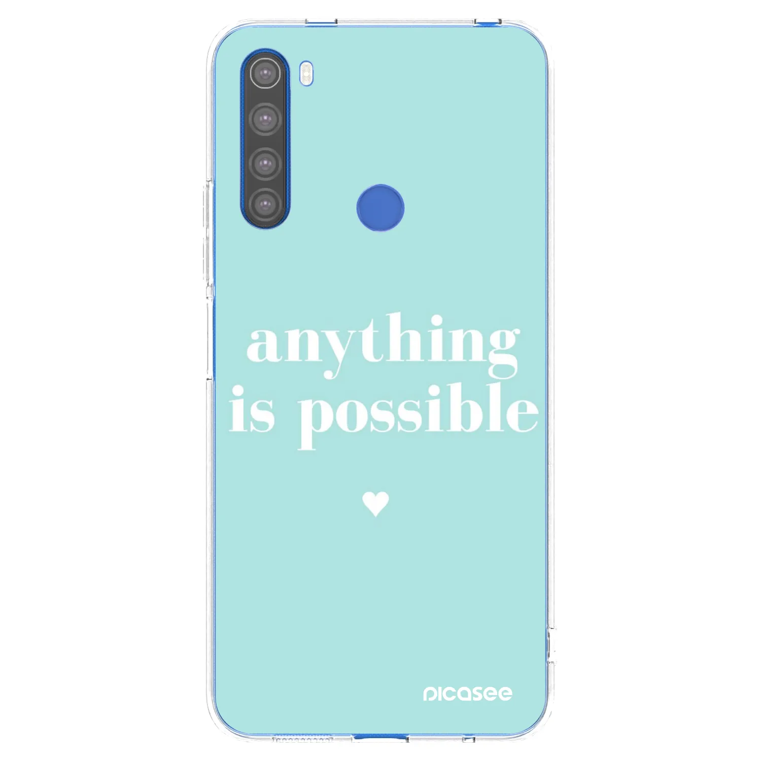 Picasee Xiaomi Redmi Note 8T Hülle - Transparentes Silikon - Anything is possible