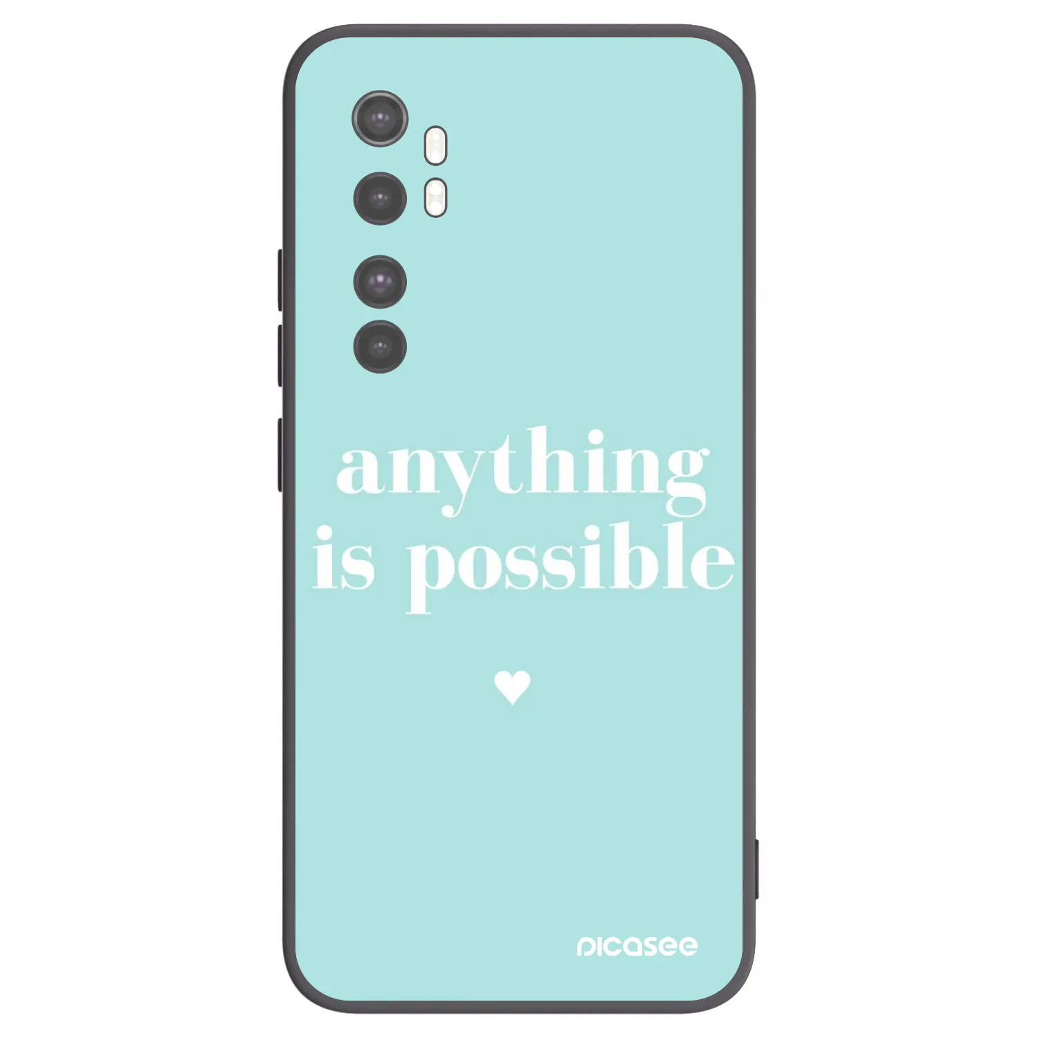 Picasee Xiaomi Mi Note 10 Lite Hülle - Schwarzes Silikon - Anything is possible