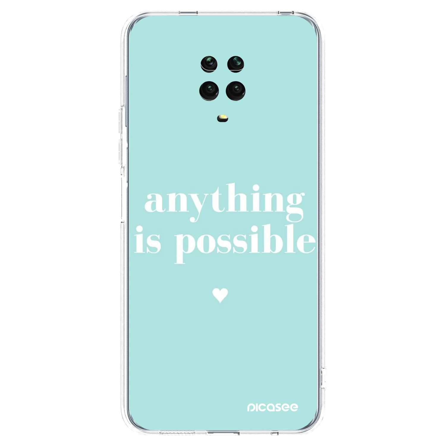 Picasee Xiaomi Redmi Note 9S Hülle - Transparentes Silikon - Anything is possible