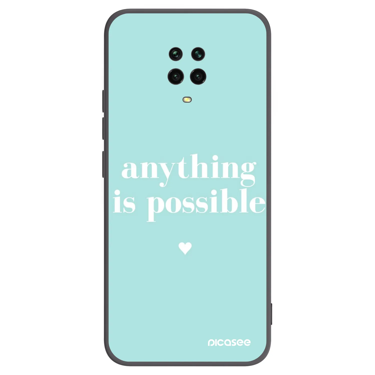 Picasee Xiaomi Redmi Note 9S Hülle - Schwarzes Silikon - Anything is possible