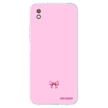 Picasee Xiaomi Redmi 9A Hülle - Schwarzes Silikon - Blush bow