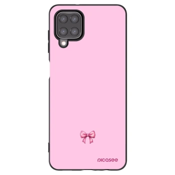 Picasee Samsung Galaxy A12 A125F Hülle - Schwarzes Silikon - Blush bow