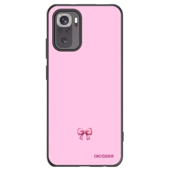 Picasee Xiaomi Redmi Note 10S Hülle - Schwarzes Silikon - Blush bow