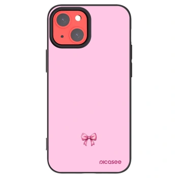 Picasee Apple iPhone 13 mini Hülle - Schwarzes Silikon - Blush bow