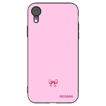Picasee Apple iPhone XR Hülle - Schwarzes Silikon - Blush bow