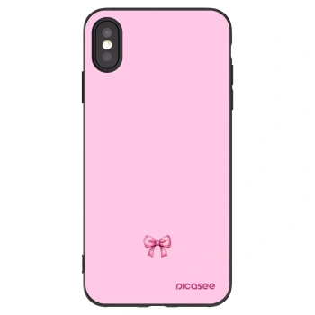 Picasee Apple iPhone XS Max Hülle - Schwarzes Silikon - Blush bow