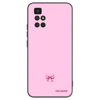 Picasee Xiaomi Redmi 10 Hülle - Schwarzes Silikon - Blush bow