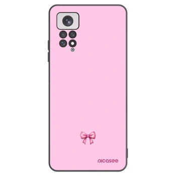 Picasee Xiaomi Redmi Note 11 Hülle - Schwarzes Silikon - Blush bow