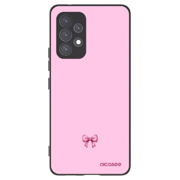 Picasee Samsung Galaxy A53 5G A536 Hülle - Schwarzes Silikon - Blush bow