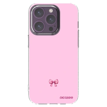 Picasee Apple iPhone 14 Pro Hülle - Transparentes Silikon - Blush bow