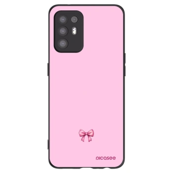 Picasee OPPO A94 5G Hülle - Schwarzes Silikon - Blush bow