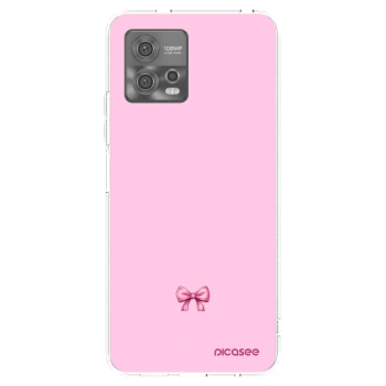 Picasee Motorola Moto G72 Hülle - Transparentes Silikon - Blush bow