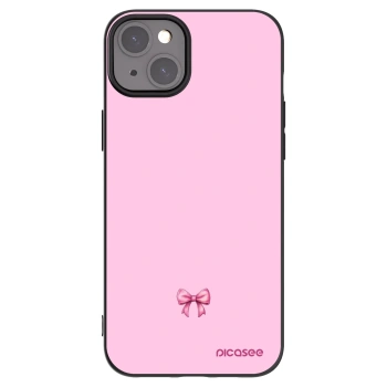 Picasee Apple iPhone 15 Plus Hülle - Schwarzes Silikon - Blush bow