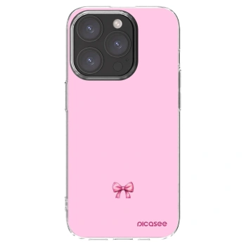 Picasee Apple iPhone 15 Pro Hülle - Transparentes Silikon - Blush bow