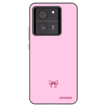 Picasee Xiaomi 13T Hülle - Schwarzes Silikon - Blush bow