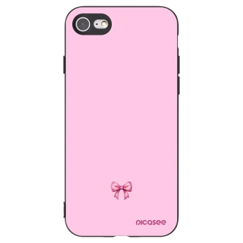 Picasee Apple iPhone 7 Hülle - Schwarzes Silikon - Blush bow