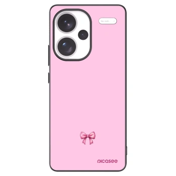 Picasee Xiaomi Redmi Note 13 Pro+ 5G Hülle - Schwarzes Silikon - Blush bow