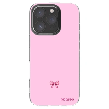 Picasee Apple iPhone 16 Pro Hülle - Transparentes Silikon - Blush bow