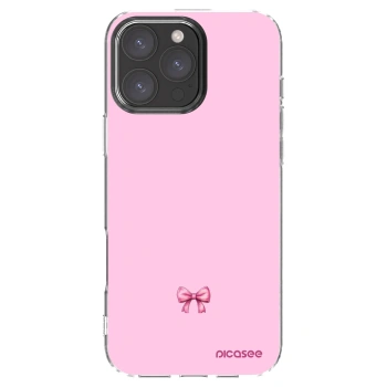Picasee Apple iPhone 16 Pro Max Hülle - Transparentes Silikon - Blush bow
