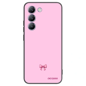 Picasee Vivo V40 SE 5G Hülle - Schwarzes Silikon - Blush bow