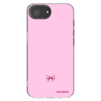 Picasee Apple iPhone 16e Hülle - Transparentes Silikon - Blush bow