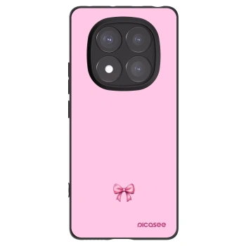 Picasee Xiaomi Redmi Note 14 Pro 5G Hülle - Schwarzes Silikon - Blush bow