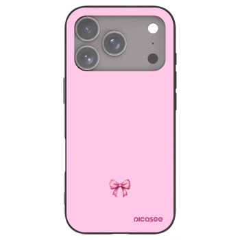 Picasee Apple iPhone 17 Pro Hülle - Schwarzes Silikon - Blush bow