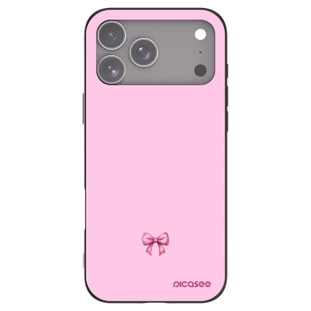Picasee Apple iPhone 17 Pro Max Hülle - Schwarzes Silikon - Blush bow