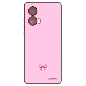 Picasee Motorola Edge 50 Fusion Hülle - Schwarzes Silikon - Blush bow