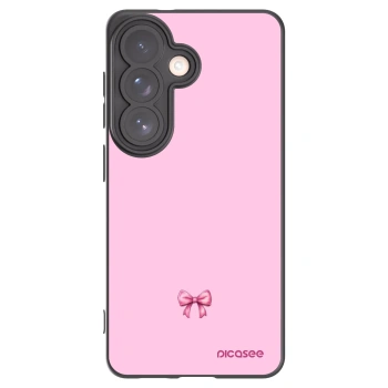 Picasee Samsung Galaxy S26 Hülle - Schwarzes Silikon - Blush bow