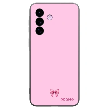 Picasee Samsung Galaxy A57 5G Hülle - Schwarzes Silikon - Blush bow