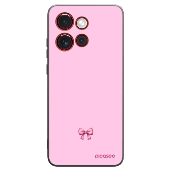 Picasee Motorola Edge 60 Neo 5G Hülle - Schwarzes Silikon - Blush bow